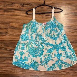 Silk Lilly Pulitzer blouse. Size medium